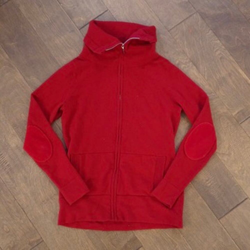 Banana Republic Long Sleeve Full Zip Sweater Red Womens Size Small